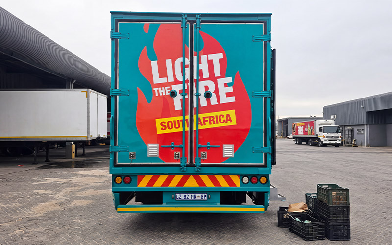Checkers food truck large-format campaign wrap detail
